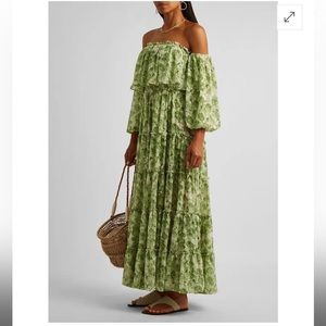 Misa Cassandra Chiffon Maxi Dress-Green